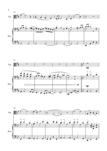 A Traditional Tune For Viola And Piano Page 2