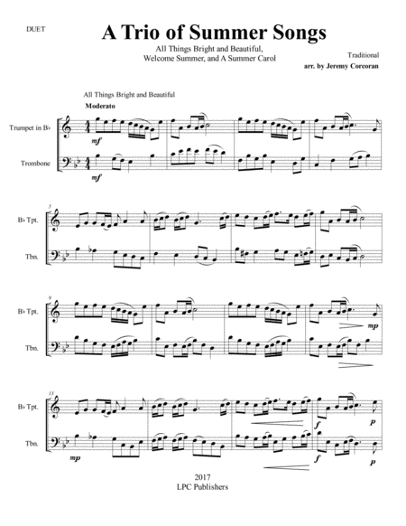 A Trio Of Summer Songs For Trumpet And Trombone Page 2