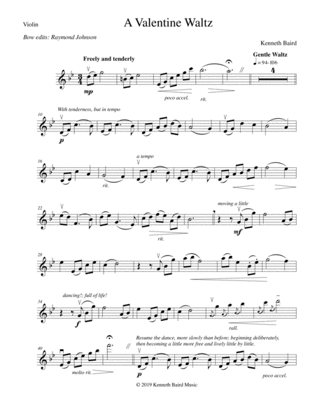 A Valentine Waltz For Violin And Piano Page 2