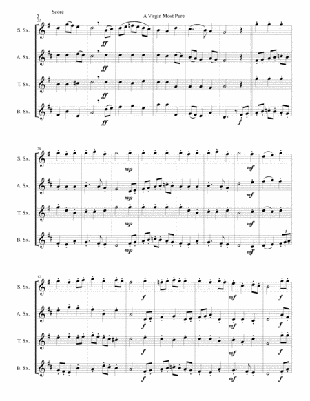 A Virgin Most Pure For Saxophone Quartet Page 2