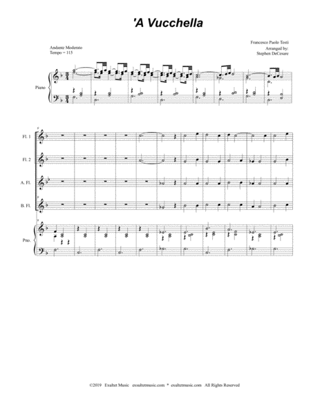 A Vucchella For Flute Choir And Piano Page 2