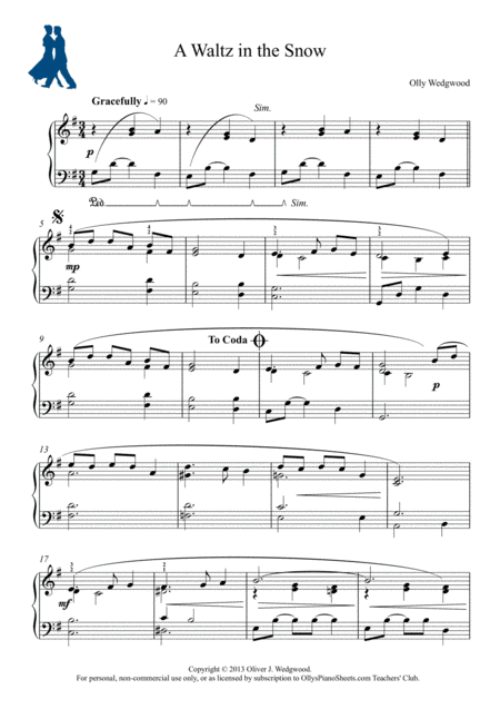 A Waltz In The Snow Classical Ballad Piano Solo Page 2