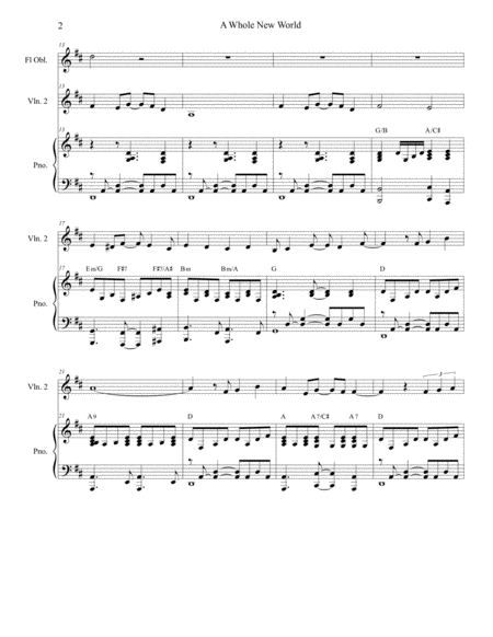 A Whole New World Violin Duet Page 2