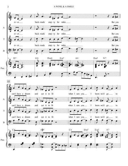 A Wink And A Smile Satb Piano Page 2