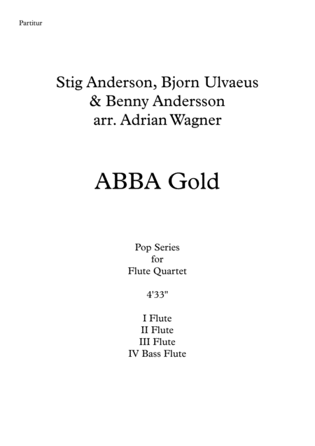 Abba Gold Flute Quartet B Fl Arr Adrian Wagner Page 2