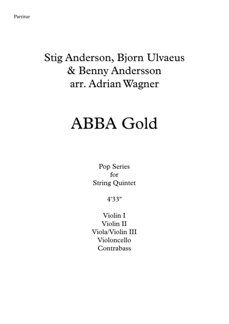 Abba Gold String Quintet Arr Adrian Wagner Page 2