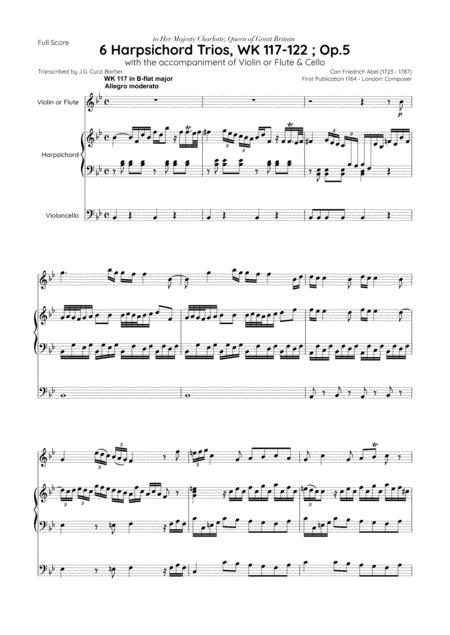 Abel 6 Harpsichord Trios Wk 117 122 Op 5 Page 2