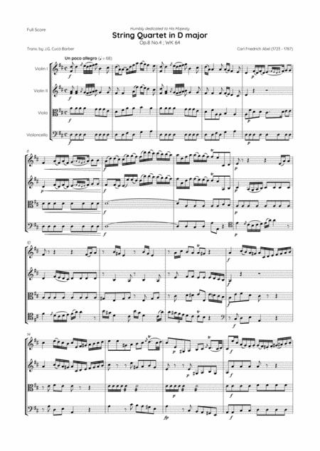 Abel String Quartet In D Major Op 8 No 4 Wk 64 Page 2