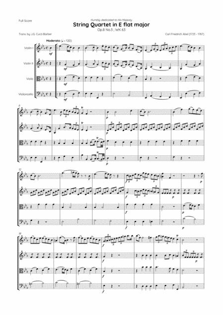 Abel String Quartet In E Flat Major Op 8 No 3 Wk 63 Page 2