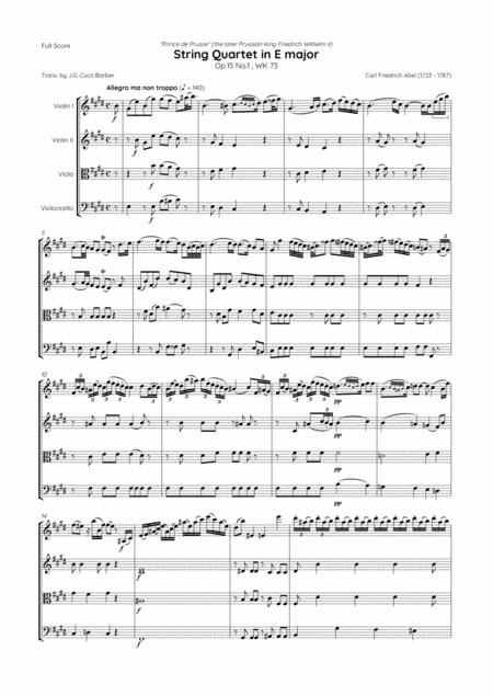 Abel String Quartet In E Major Op 15 No 1 Wk 73 Page 2