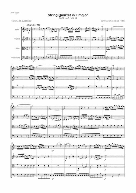 Abel String Quartet In F Major Op 12 No 3 Wk 69 Page 2