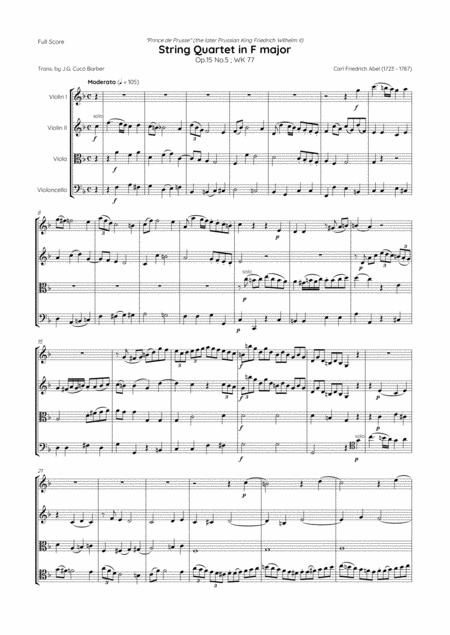 Abel String Quartet In F Major Op 15 No 5 Wk 77 Page 2