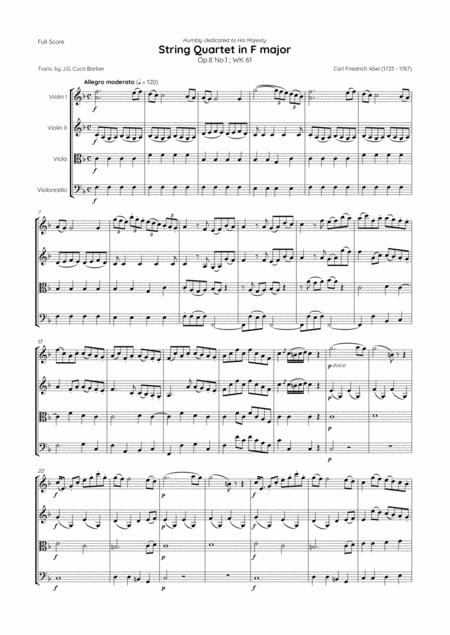 Abel String Quartet In F Major Op 8 No 1 Wk 61 Page 2