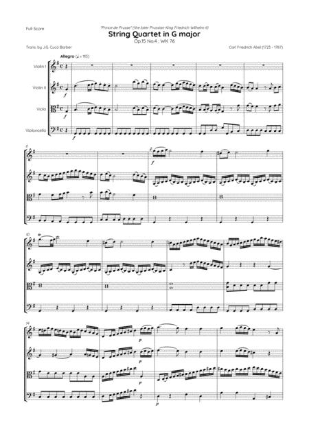 Abel String Quartet In G Major Op 15 No 4 Wk 76 Page 2