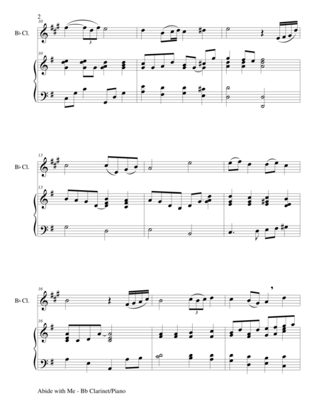 Abide With Me Duet Bb Clarinet And Piano Score And Parts Page 2