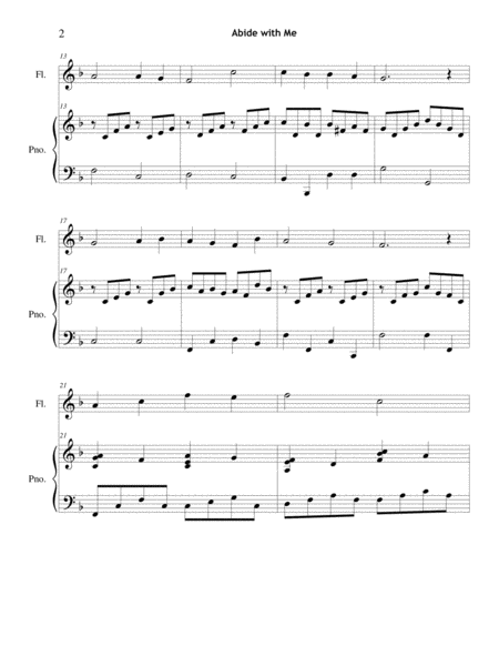 Abide With Me Flute Piano Page 2