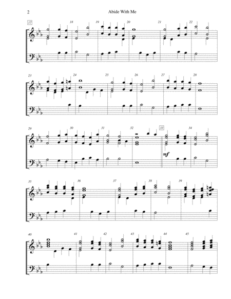 Abide With Me For 3 Octave Handbell Choir Page 2