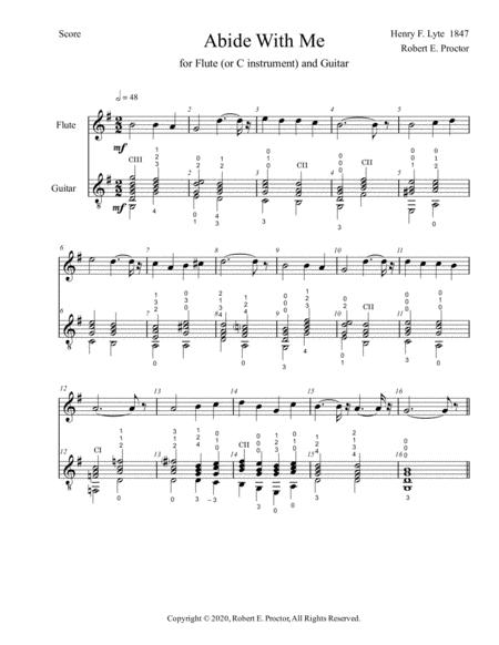 Abide With Me For Flute C Instrument And Guitar Page 2