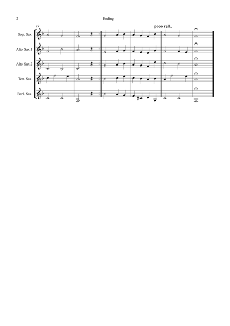 Abide With Me For Saxophone Quintet Page 2