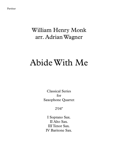 Abide With Me Saxophone Quartet Satb Arr Adrian Wagner Page 2