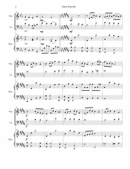 Abide With Me Violin And Cello Duet Page 2