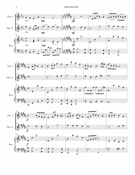 Abide With Me Violin Duet Page 2