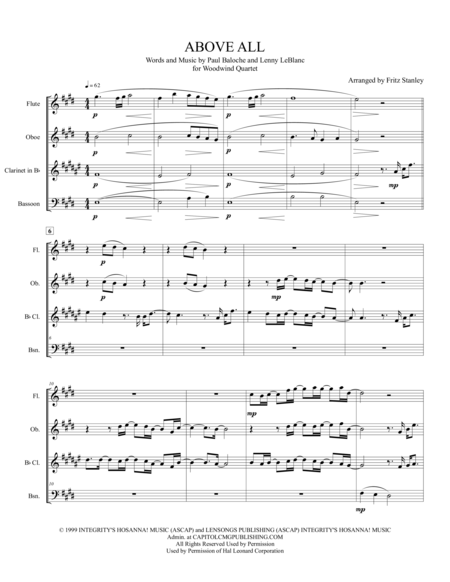 Above All Woodwind Quartet Page 2