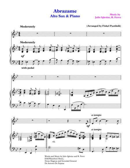 Abrazame For Alto Sax And Piano Video Page 2