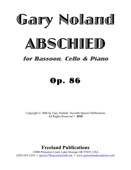 Abschied For Bassoon Cello Piano Op 86 Score Parts Page 2