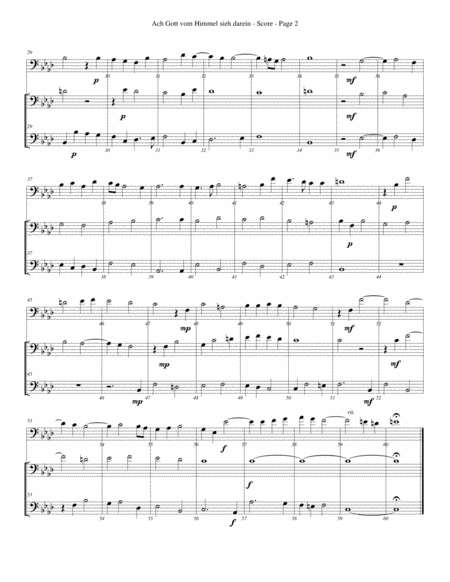 Ach Gott Vom Himmel Sieh Darein For Trombone Or Low Brass Trio Page 2