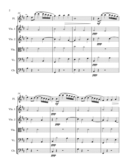 Adagietto For Flute And Strings Score And Parts Page 2