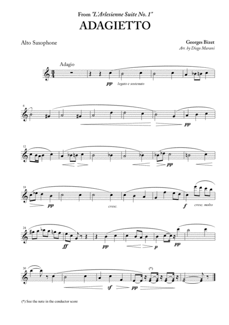 Adagietto From L Arlesienne Suite No 1 For Saxophone Quartet Page 2