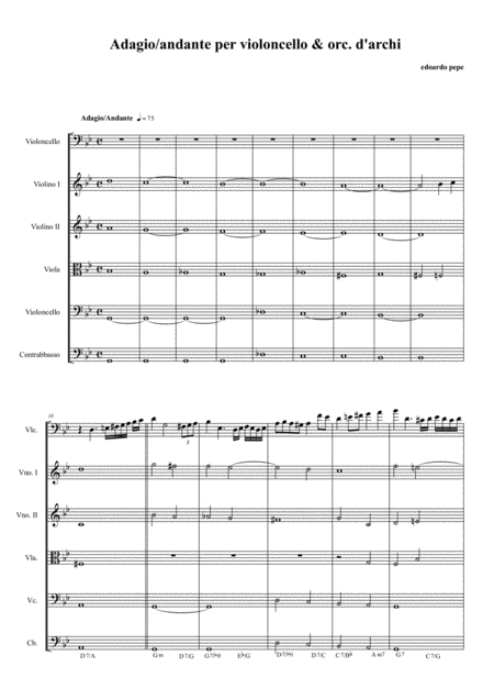 Adagio Andante For Cello And Strings Page 2