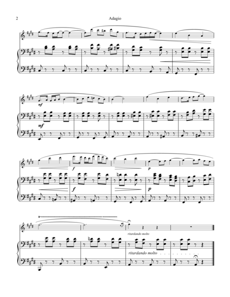 Adagio Assai For Flute Violin And Piano Abridged Page 2