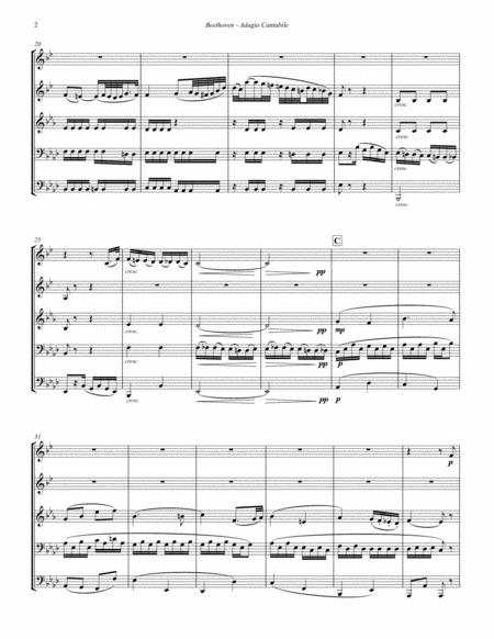 Adagio Cantabile From Sonata No 8 In C Minor For Brass Quintet Page 2