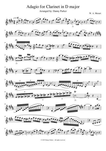 Adagio For Clarinet In D Major After Mozart Page 2