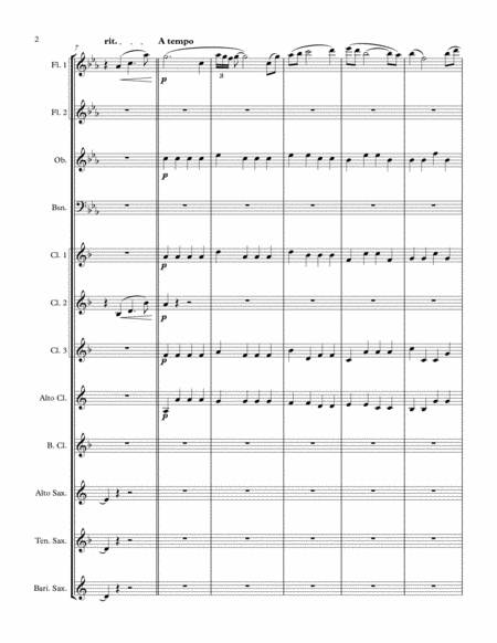 Adagio For Woodwind Choir Page 2