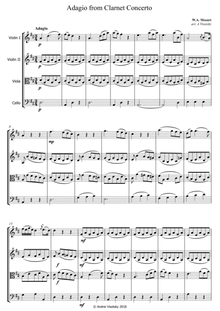 Adagio From Clarnet Concerto Page 2
