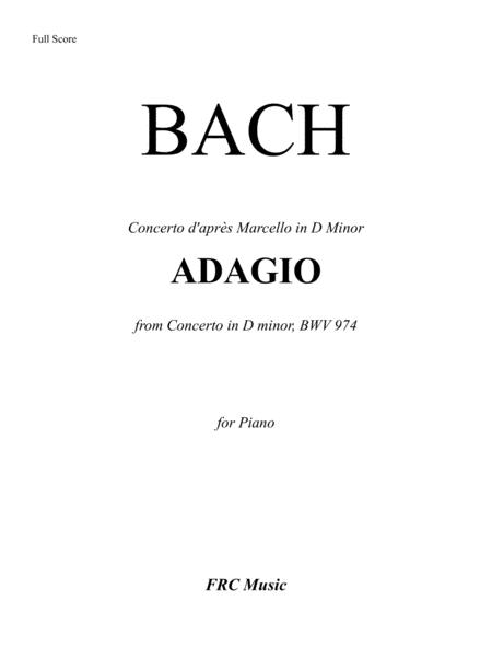 Adagio From Concerto In D Minor Bwv 974 Concerto D Aprs Marcello In D Minor For Piano Page 2