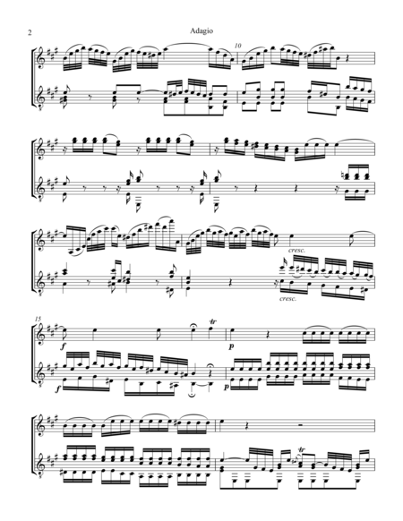 Adagio From String Quartet Op 2 No 2 For Violin And Guitar Page 2