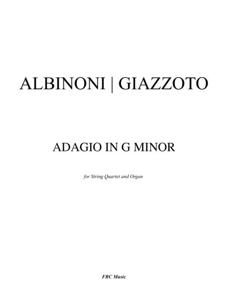 Adagio In G Minor For String Quartet And Organ Page 2