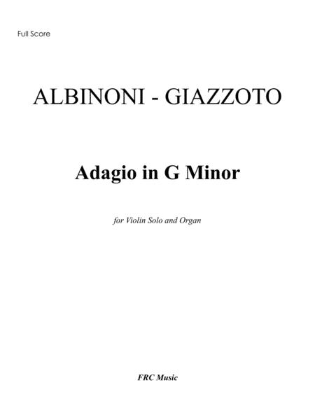 Adagio In G Minor For Violin Solo And Organ Accompaniment Page 2
