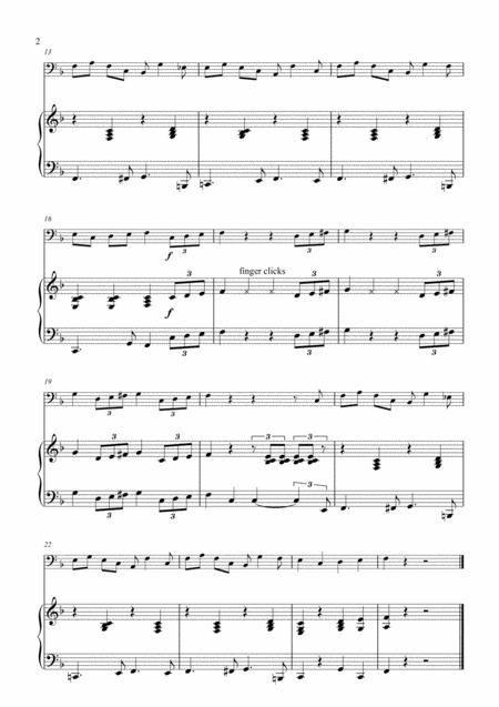 Addams Family Theme For Solo Trombone In C Bass Clef And Piano Page 2