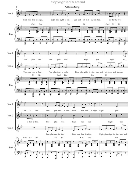 Addition Song Canon Page 2