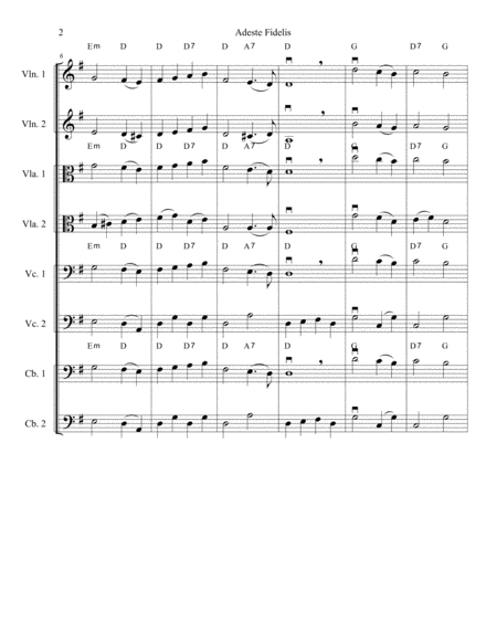 Adeste Fidelis Oh Come All Ye Faithful For Strings Page 2