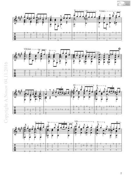 Adios Muchachos Sheet Music For Guitar Page 2