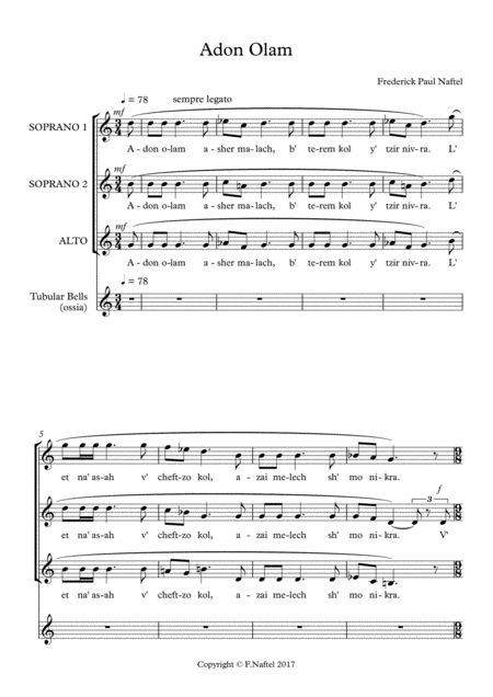 Adon Olam No 3 Of Three Sacred Songs Page 2