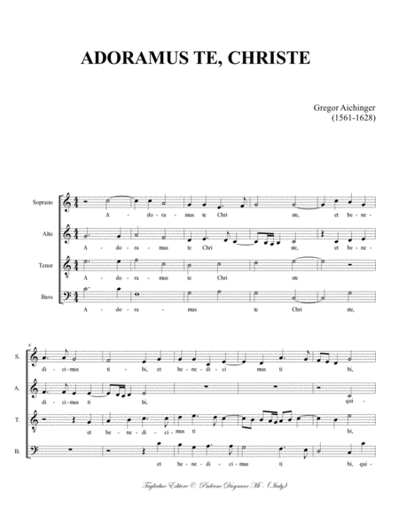 Adoramus Te Christe Aichinger For Satb Choir Page 2