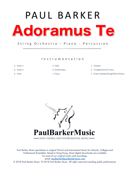 Adoramus Te String Orchestra Version Score Parts Page 2