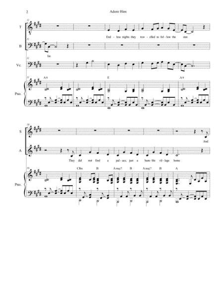 Adore Him For Vocal Quartet Satb Page 2